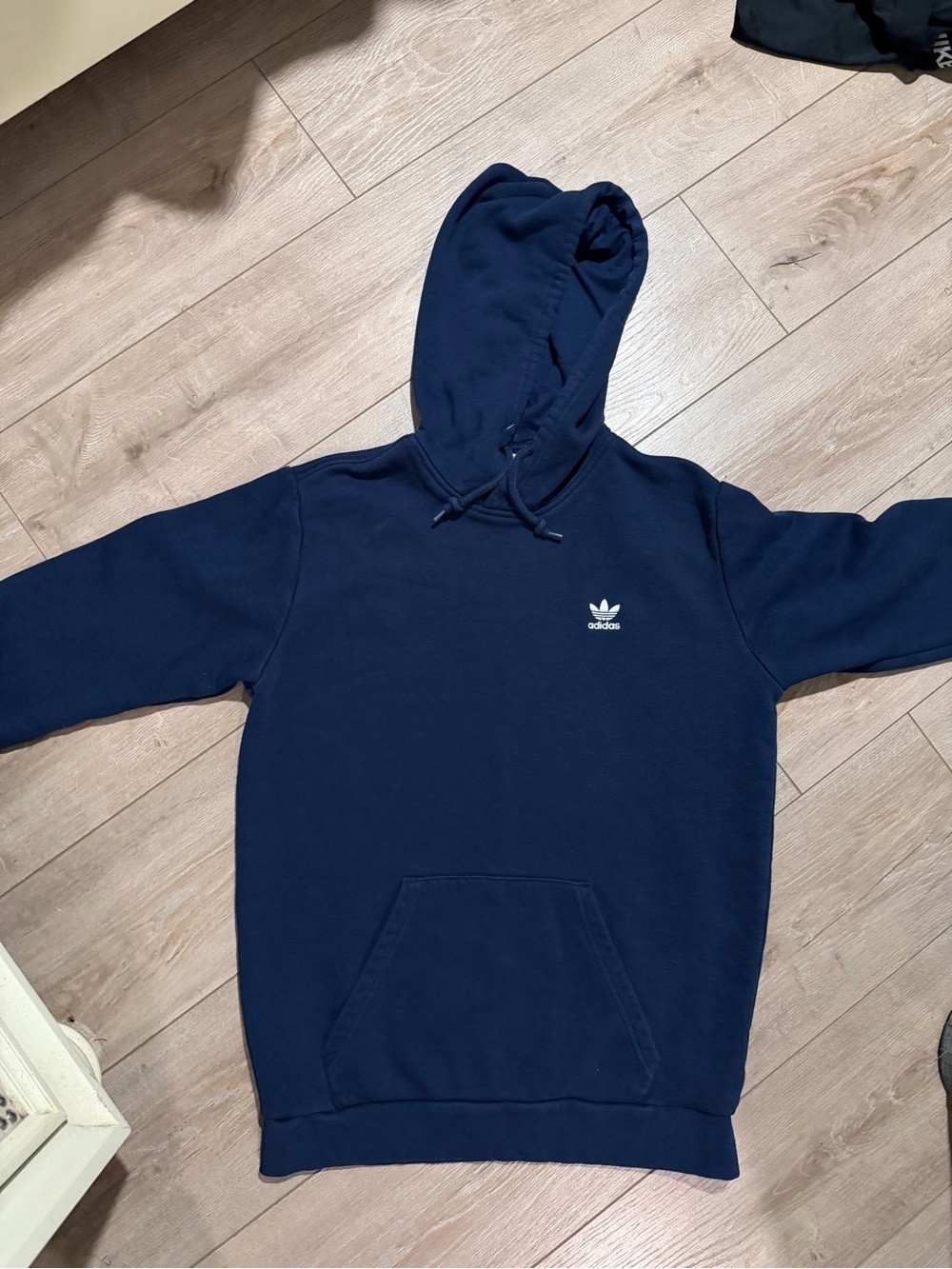 Adidas Originals Navy Blue Classic Trefoil Hoodie Men's Blue (M)
